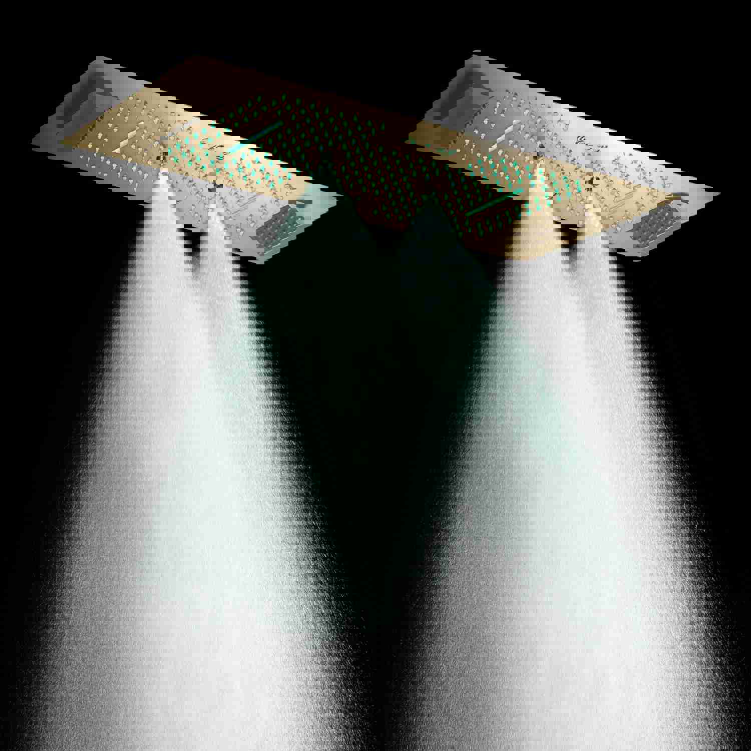 ALAMERE 36 IN DUAL SHOWERHEAD 7 FUNCTIONS COMPLETE LED MUSIC SHOWER SYSTEM