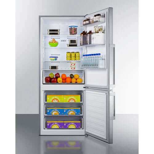 Summit Energy-Efficient Counter Depth Bottom Freezer Refrigerator