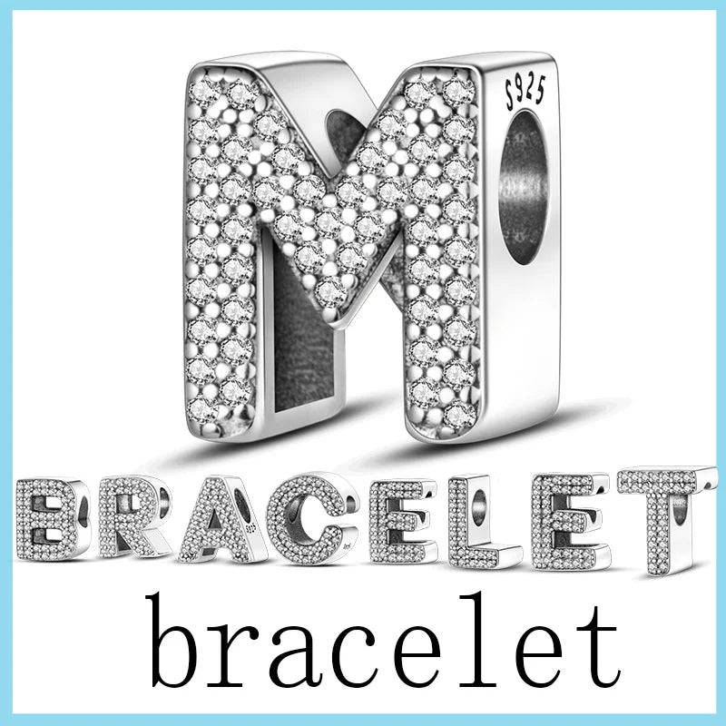 2024 New Charm Fits Original Pandora Bracelets 925 Sterling Silver Femininity English Letters Beads Women Pendant Bead Jewelry