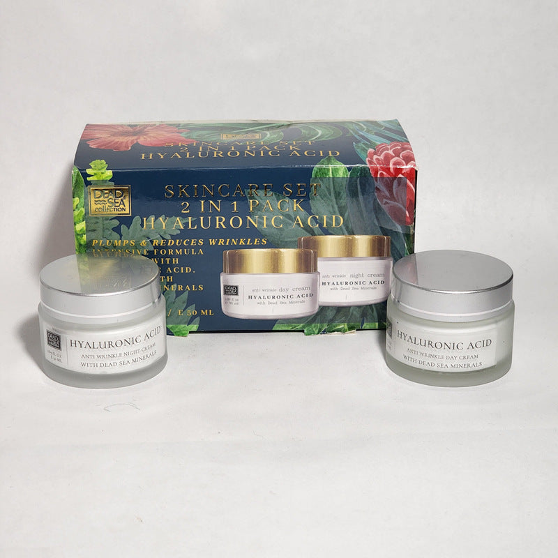 Hyaluronic Acid Anti-Wrinkle Skincare Set Day & Night Cream with Dead Sea Minerals