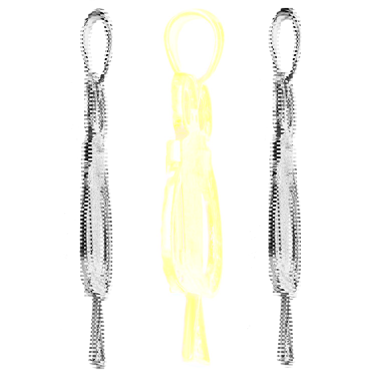 14K Gold Yellow & White 42X28mm Poker Card Pendant