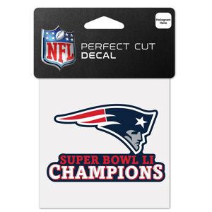 2017 Super Bowl LI Champion New England Patriots 4x4 Die Cut Decal