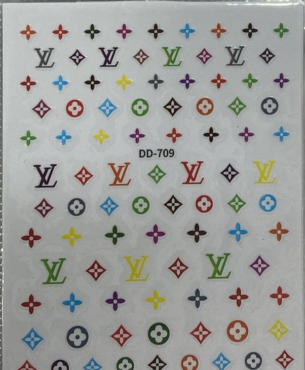 3D Luxury Designer LOGO Nail Stickers - Collection