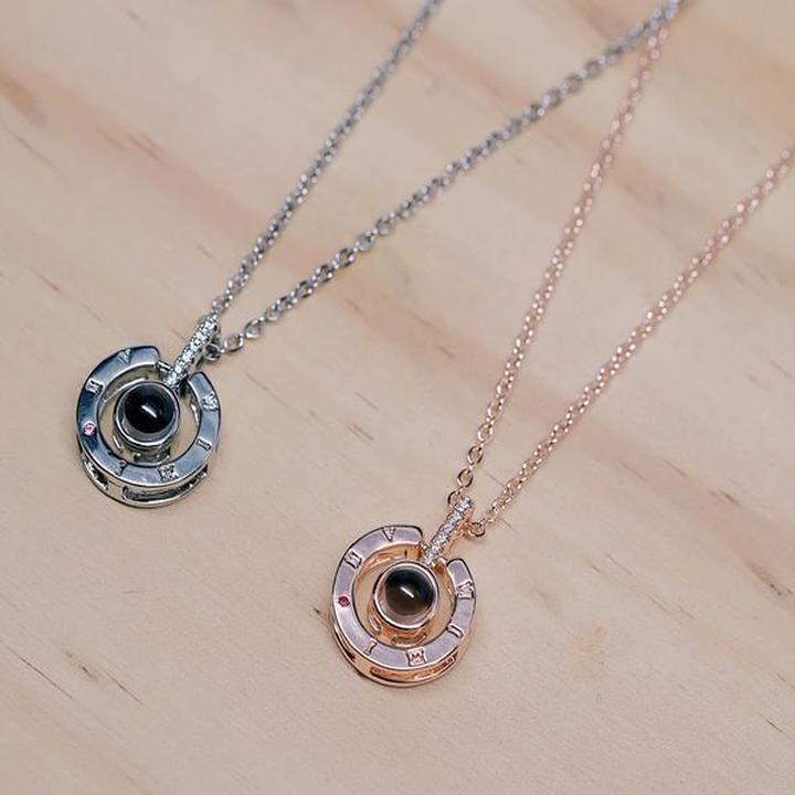 I Love You Necklace - 925 Sterling Silver with Cubic Zirconia