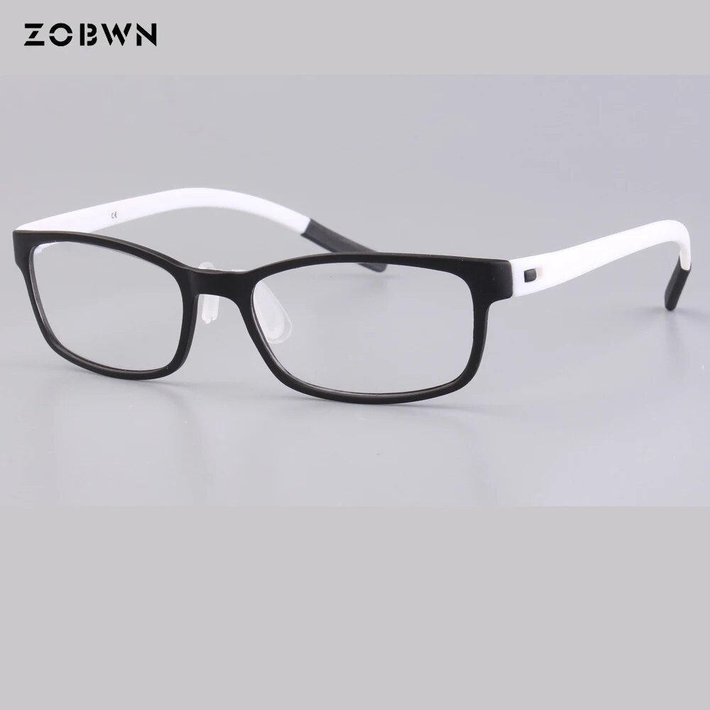 ZOBWN Retro Unisex Plastic Eyeglasses Frame - Transparent Universal Glasses for Men & Women