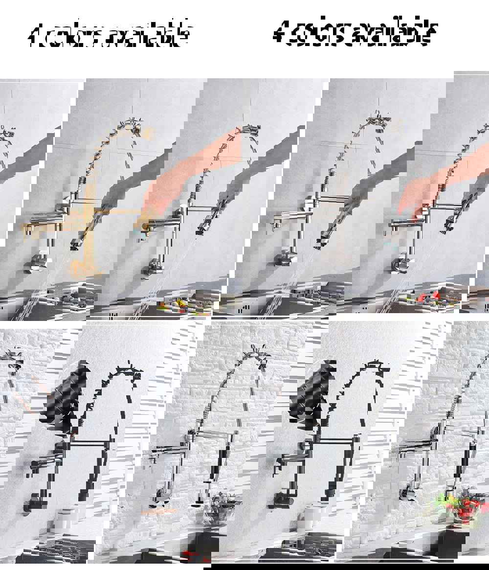 MIRODEMI® Wall Mounted Swivel Side Sprayer Dual Spout Kitchen Tap