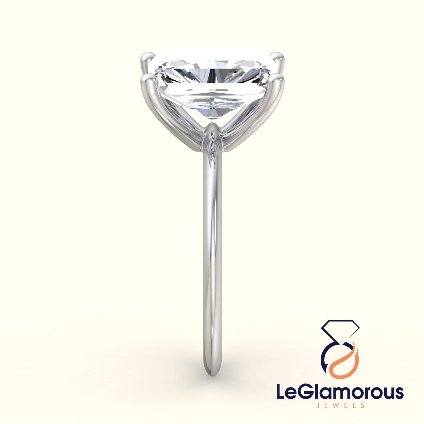 Radiant Solitaire Lab Grown Diamond Engagement Ring - 4.00 Carat IGI Certified