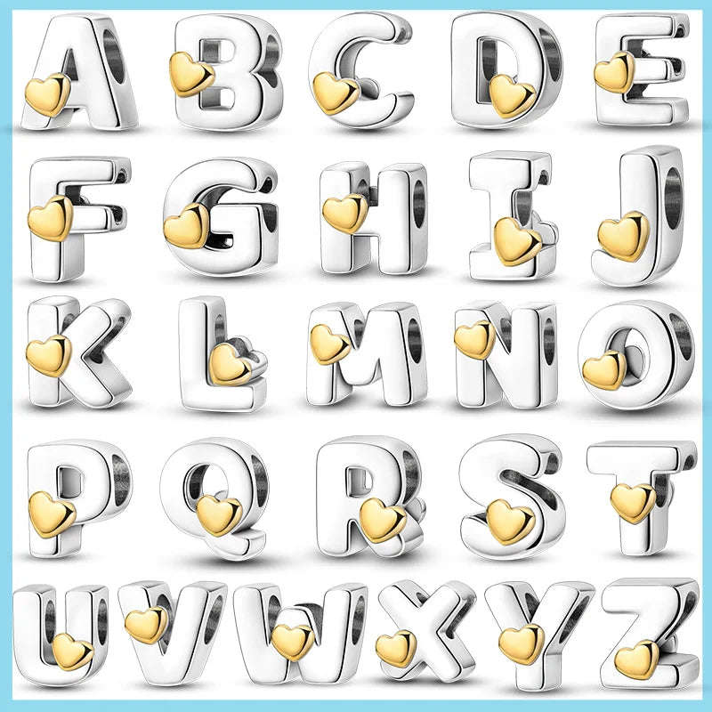 2024 New Charm Fits Original Pandora Bracelets 925 Sterling Silver Femininity English Letters Beads Women Pendant Bead Jewelry