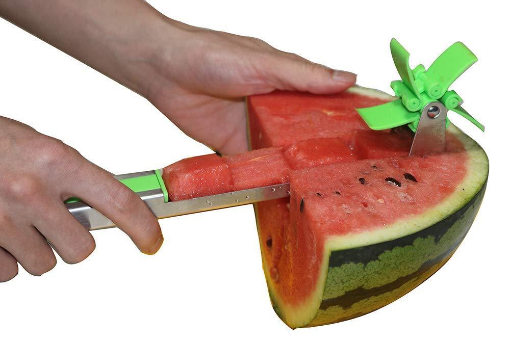 PFFY Watermelon Slicer Stainless Steel Melon Cutter Knife - Kitchen Gadget for Easy Fruit Cutting