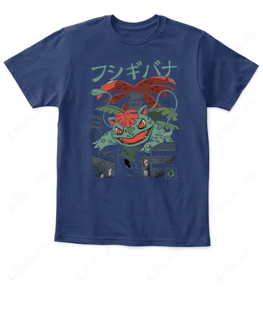 PKM Venusaur Grass Kaiju Kid Custom Graphic T-Shirt