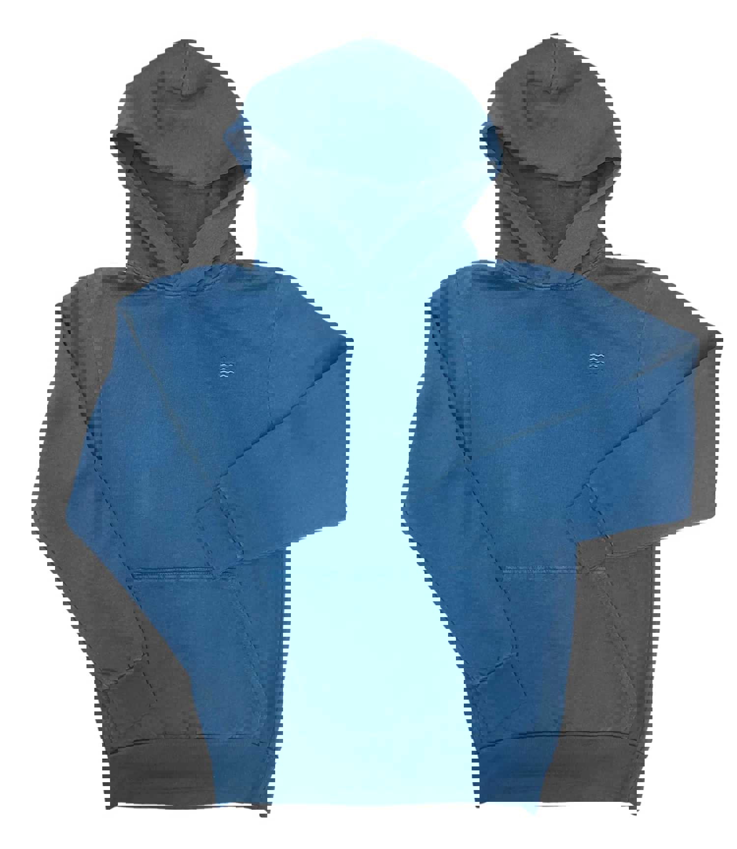 Waves Vintage Wash Hoodie - Soft Unisex Hoodie with Embroidery