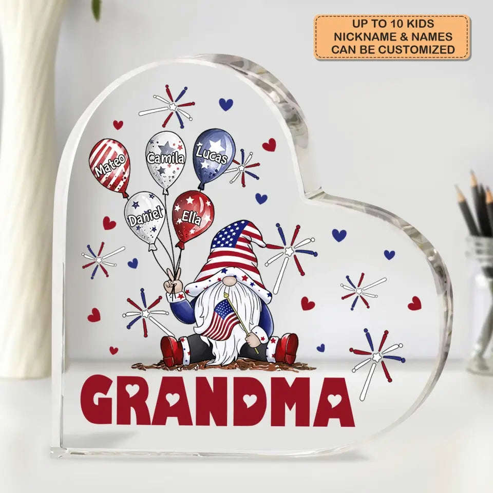 Personalized Heart-shaped Acrylic Plaque - Custom Gift for Mom, Grandma, Birthdays & Holidays
