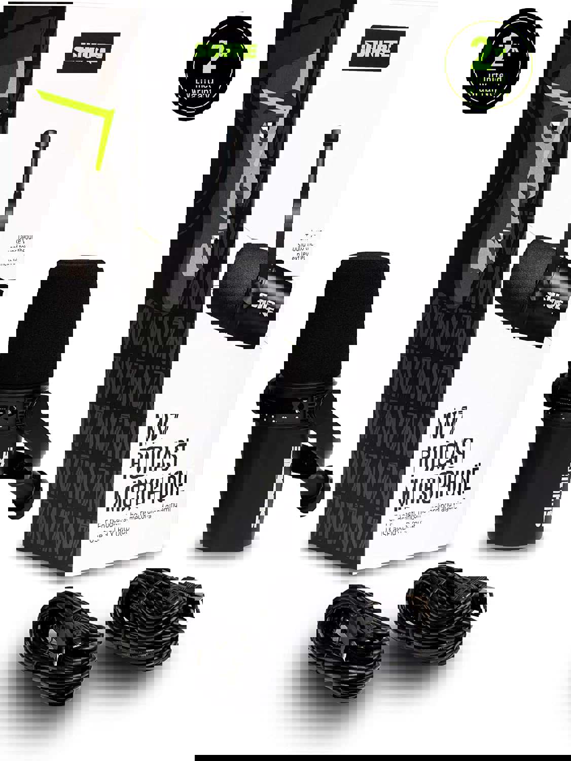 Shure SRH440A Studio Headphone + Shure MV7-K Professional Bundle