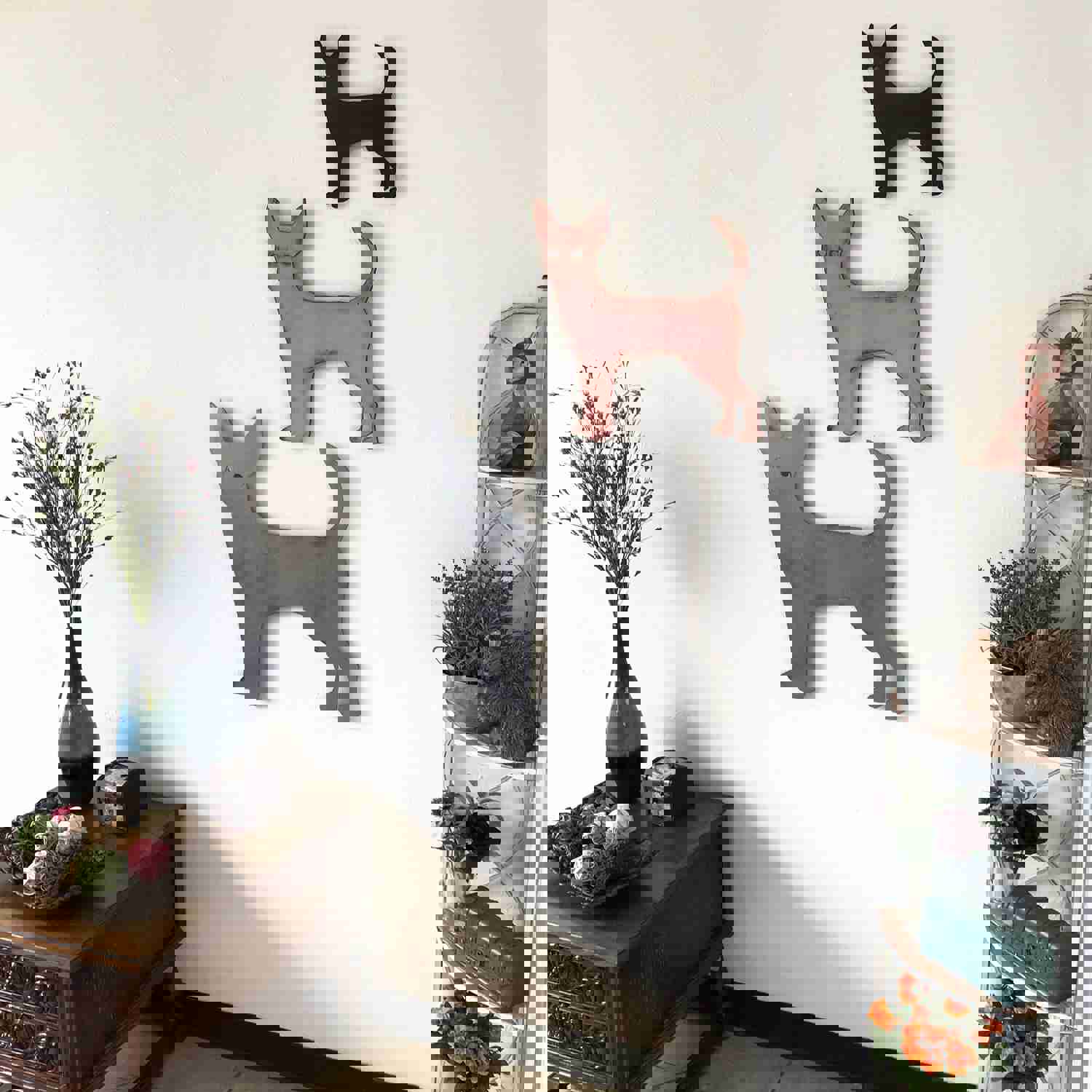 Handmade Chihuahua Metal Wall Art - Custom Size & Color - USA Made - Free Shipping