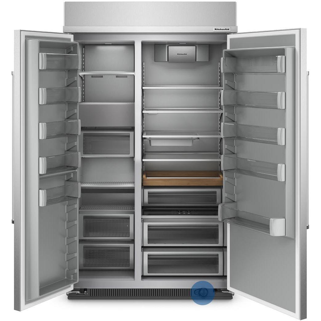 KitchenAid 48-inch Built-In Side-by-Side Refrigerator with Internal Ice Maker