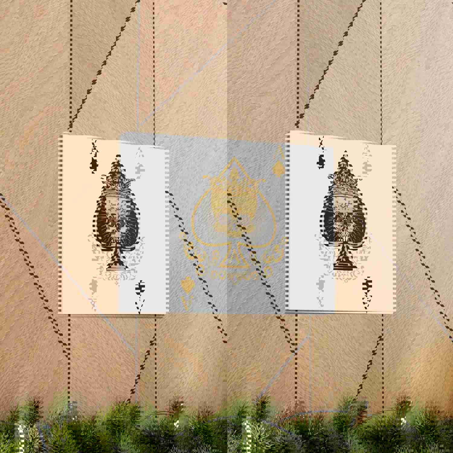 Gothic Ace Of Spades Playing Card Canvas Wall Art - Ready-to-Hang Home Decor