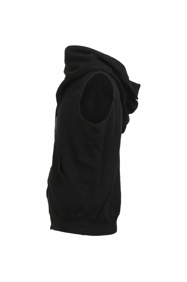 Drkshdw by Rick Owens Woven Sweater-Mountain Zone Hoodie DU17S5286 F 09 Black