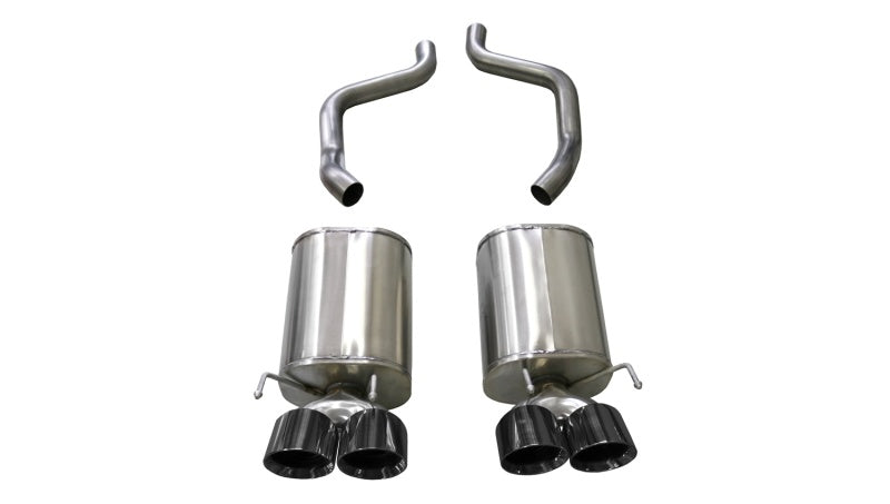 Corsa 05-08 Chevrolet Corvette (C6) 6.0L/6.2L Black Xtreme Axle-Back Exhaust with 4.5in Tips