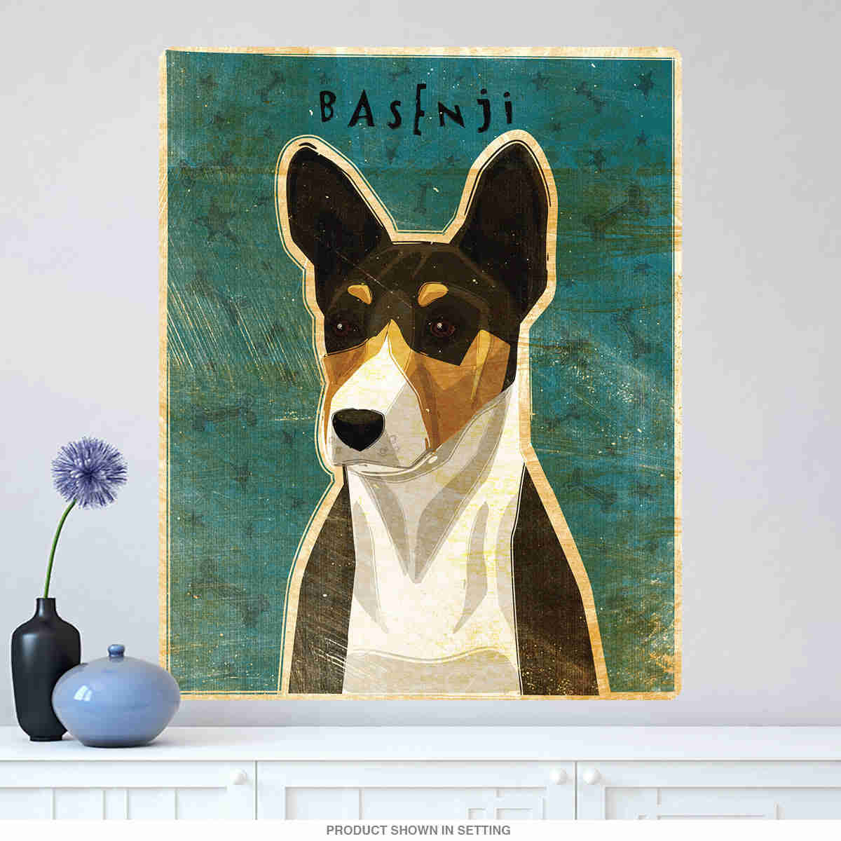Basenji Tri-Color Pet Dog Wall Decal