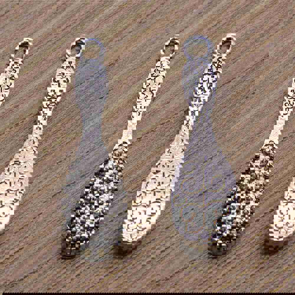 WYSIWYG 10pcs 10x33mm Antique Silver Comb Charms for Jewelry Making