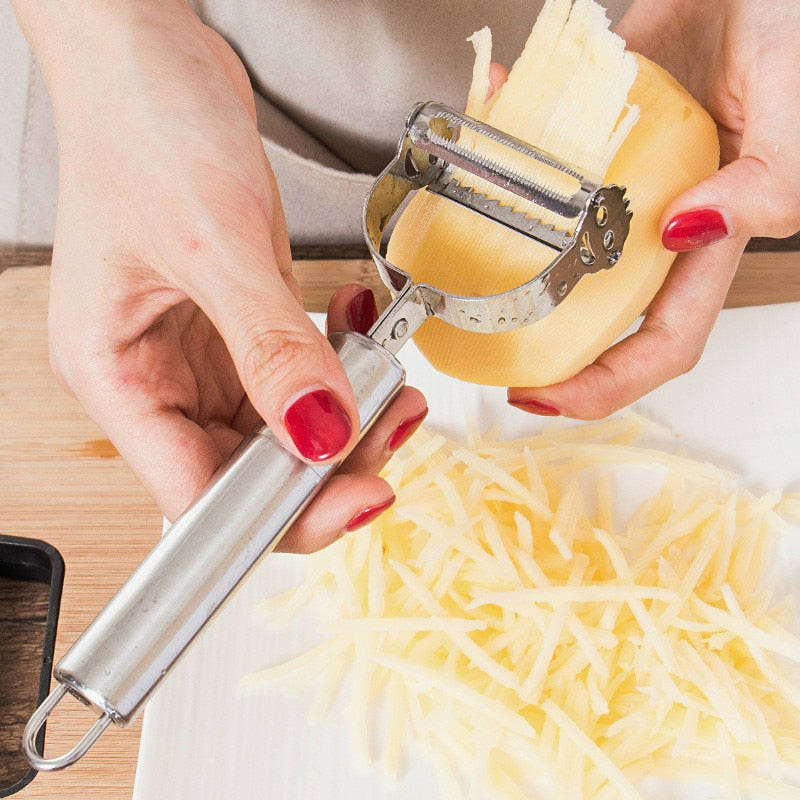 2-in-1 Ceramic Peeler for Potato, Cucumber, and Fruits - Eco-Friendly Kitchen Tool
