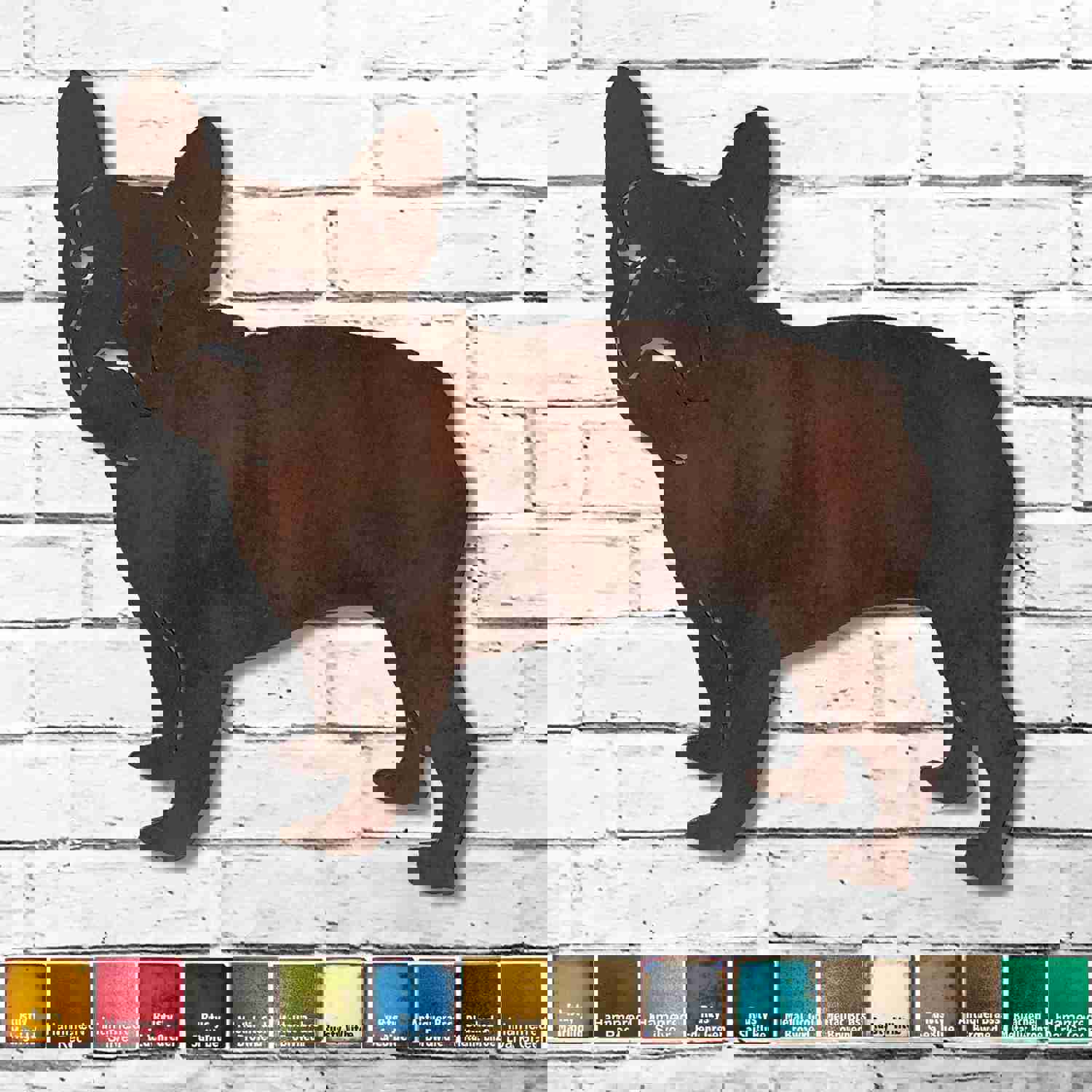 French Bulldog Metal Wall Art - Handmade Home Decor in USA - Free Shipping