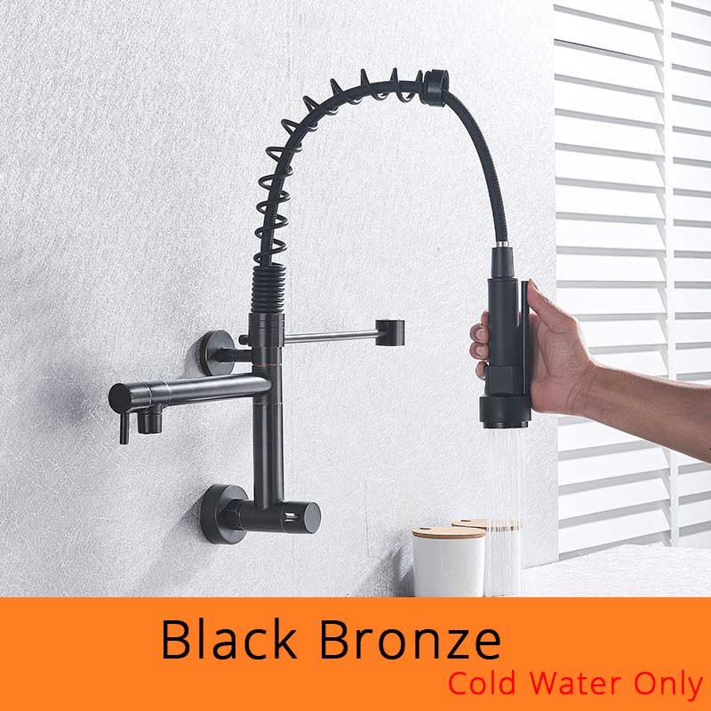 MIRODEMI® Wall Mounted Swivel Side Sprayer Dual Spout Kitchen Tap