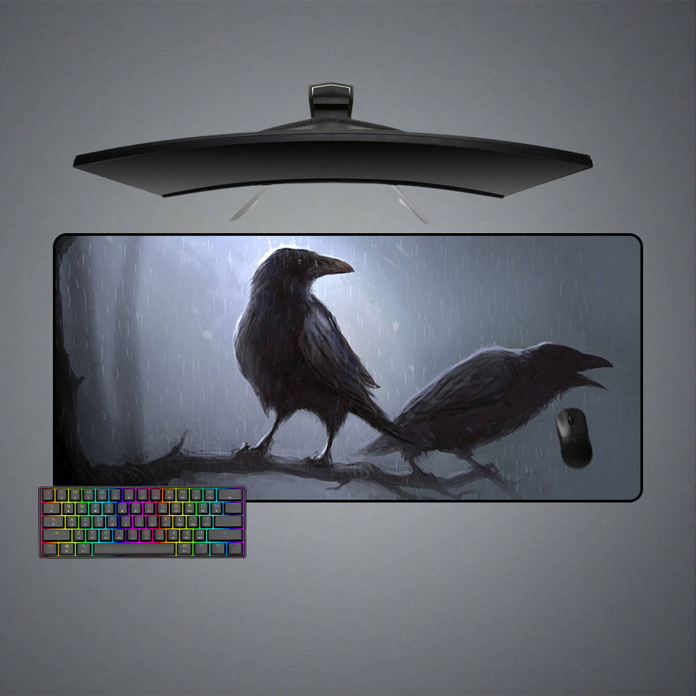 Crows Design M-XXL Size Gaming Mouse Pad - Smooth Surface for Enhanced Accuracy
