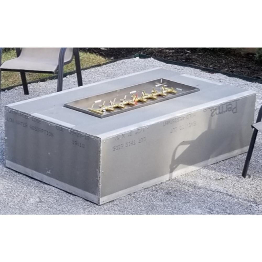 Warming Trends Ready to Finish Rectangular Gas Fire Pit, 48-Inch to 72-Inch Long