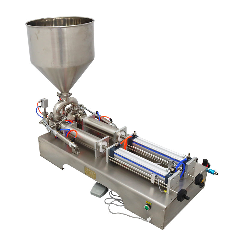 110V 50-500ml Dual-nozzle Paste & Liquid Filling Machine with Food Grade Steel