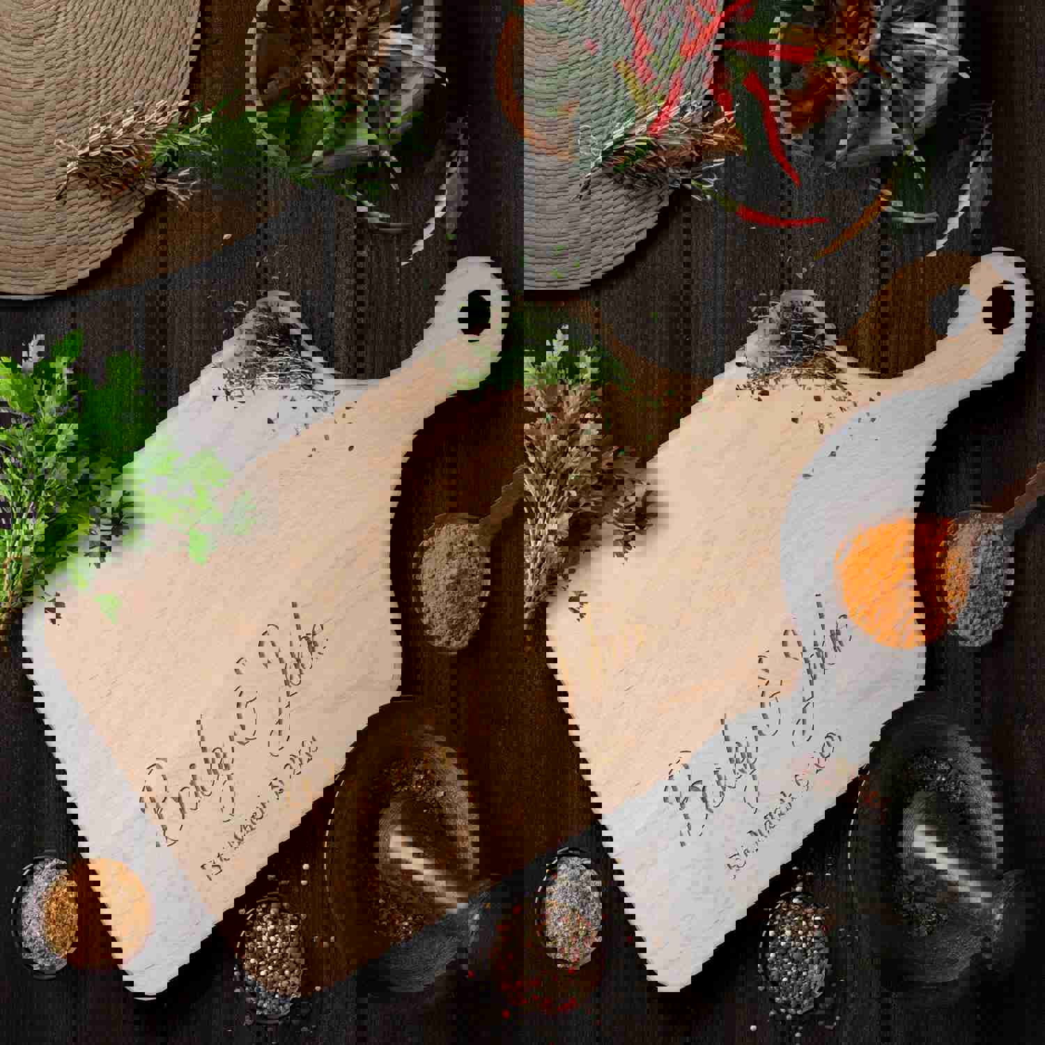 Handmade Personalized Rustic Quote Cutting Board - Wedding, Anniversary, Housewarming Gift