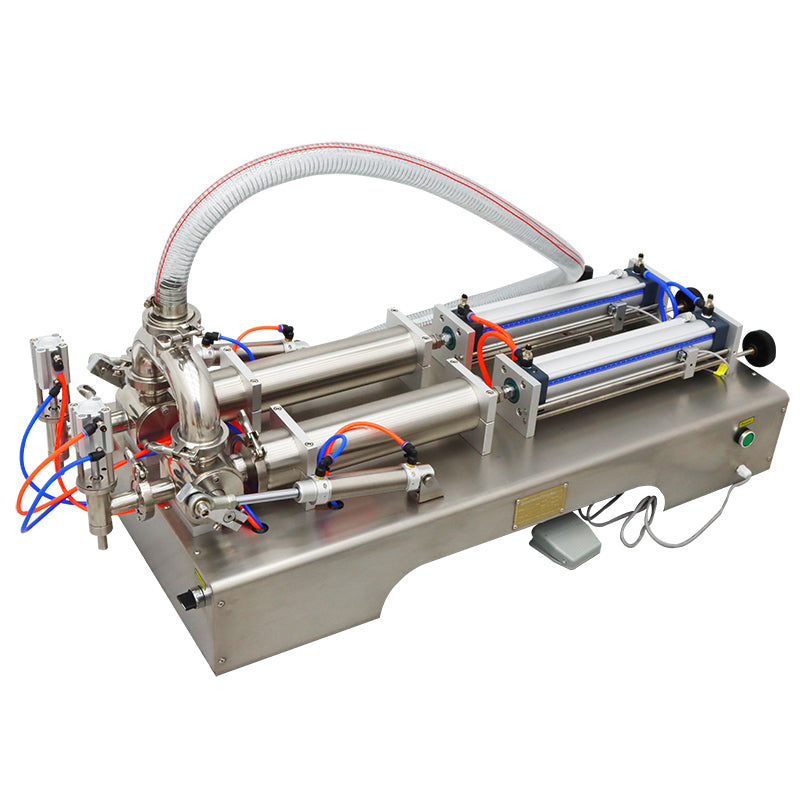 110V 50-500ml Dual-nozzle Paste & Liquid Filling Machine with Food Grade Steel