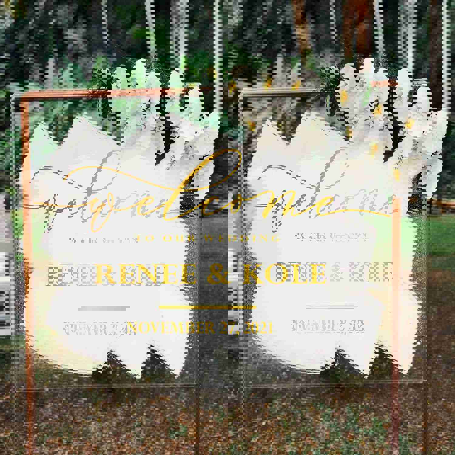 Welcome to Our Wedding Wall Decal - Soon to Be Mr & Mrs Personalized Wall Sticker