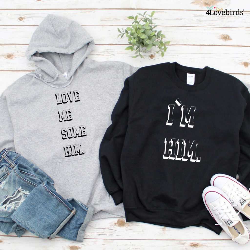 Charming Love Me Some Him/Im Him Couples Matching Outfits Set - Perfect Wedding & Anniversary Gift