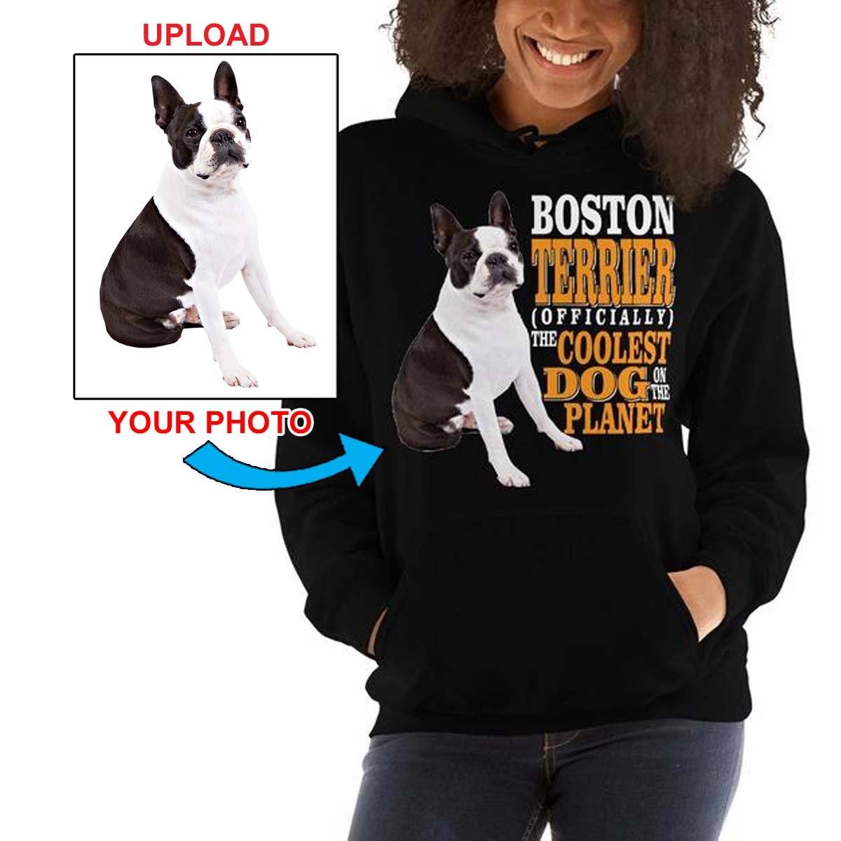 Custom Unisex Hoodie with Your Dog's Photo - Personalized Pet Apparel