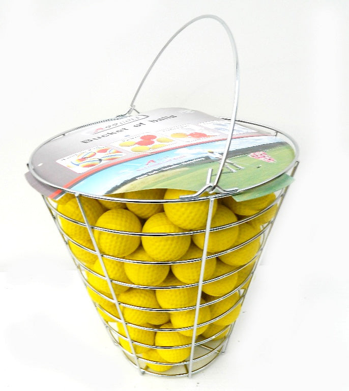 A99 Golf Elastic Practice PU Balls - 105pcs Yellow Training Balls for Driving Range, Swing Practice, Indoor & Outdoor Use