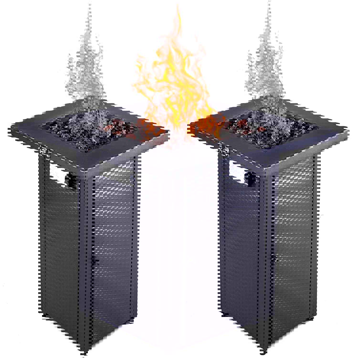 28 Inch Outdoor Propane Fire Pit Table with 50000BTU, Lava Stone & ETL Certification