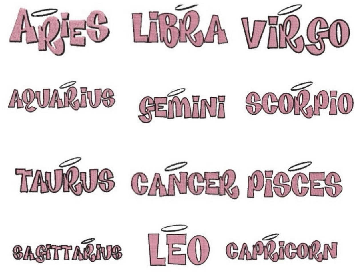 Bratz Zodiac Sign Embroidered Apparel