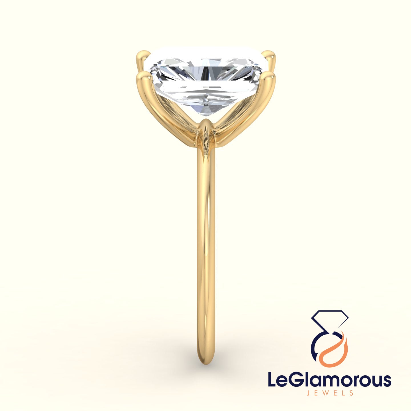 Radiant Solitaire Lab Grown Diamond Engagement Ring - 4.00 Carat IGI Certified