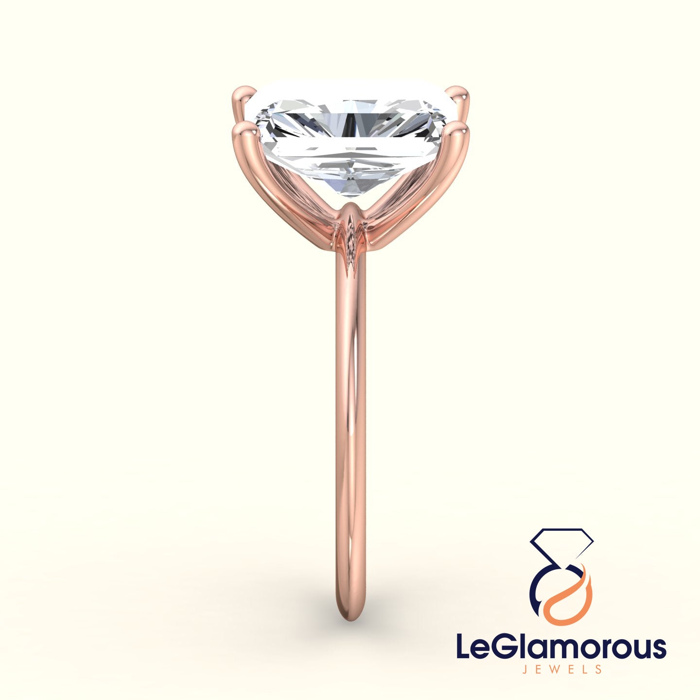 Radiant Solitaire Lab Grown Diamond Engagement Ring - 4.00 Carat IGI Certified