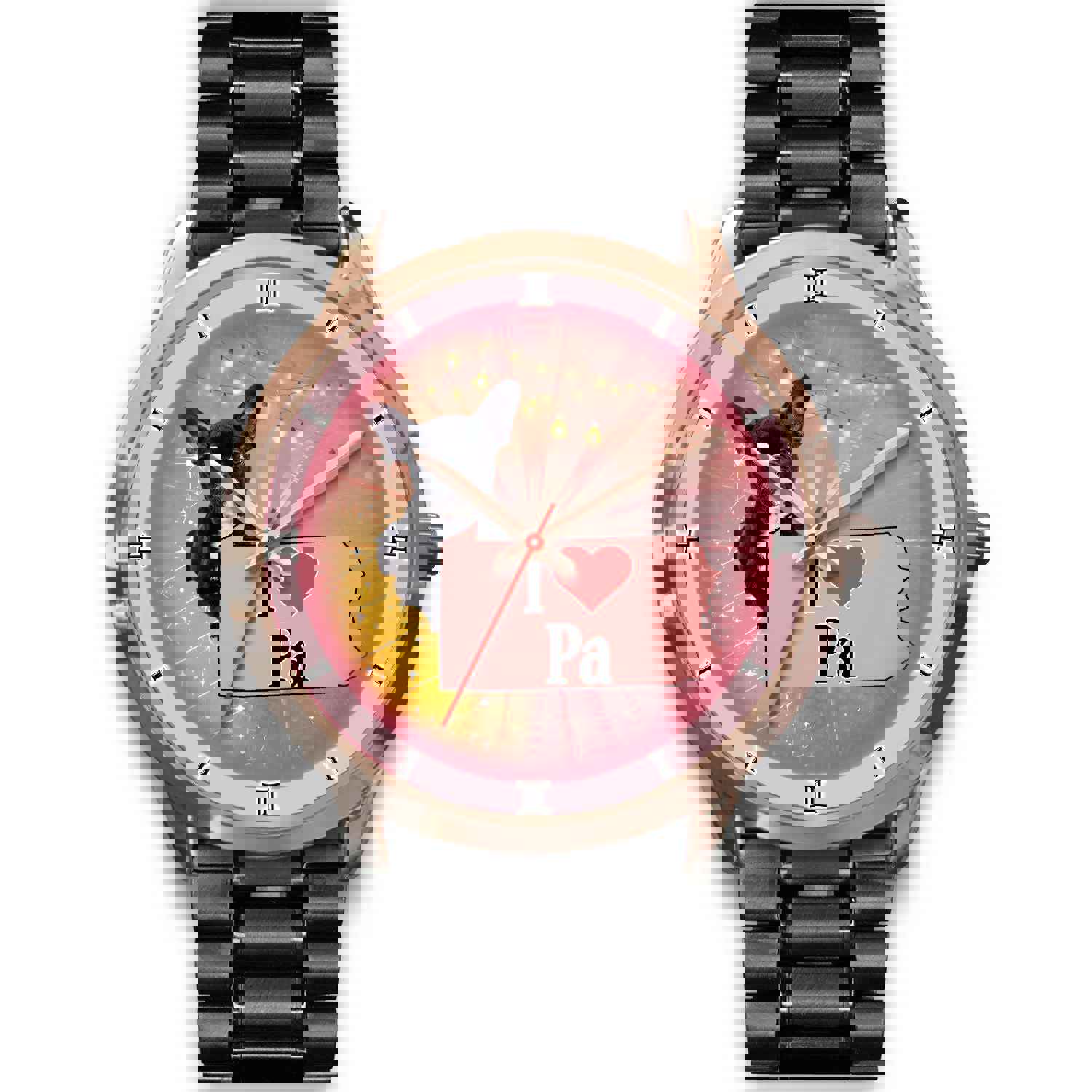 Cute French Bulldog Pennsylvania Christmas Special Wrist Watch