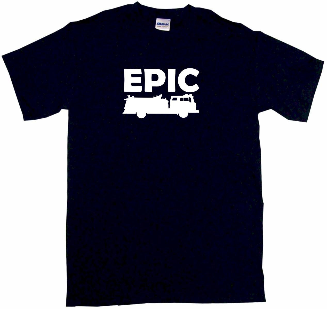 Epic Fire Truck Silhouette Tee Shirt OR Hoodie Sweat