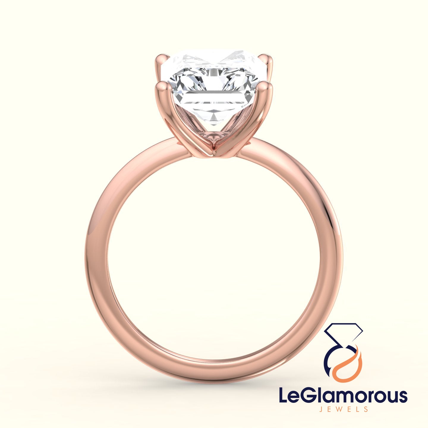 Radiant Solitaire Lab Grown Diamond Engagement Ring - 4.00 Carat IGI Certified