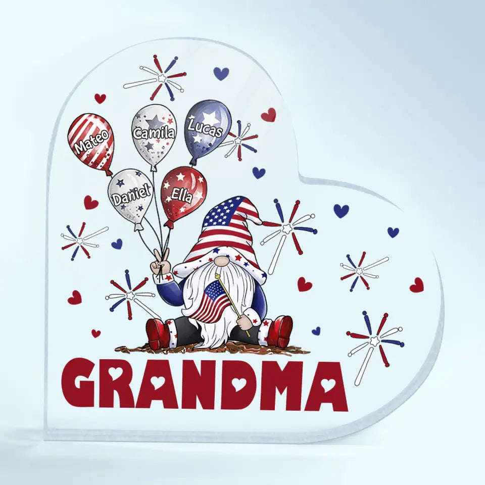 Personalized Heart-shaped Acrylic Plaque - Custom Gift for Mom, Grandma, Birthdays & Holidays