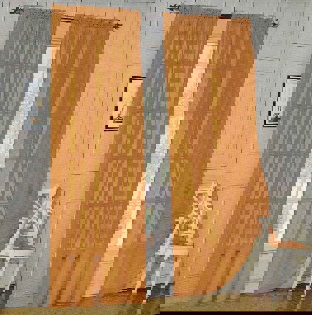 2-Piece Sheer Window Curtain Panels with 2 Inch Rod Pocket