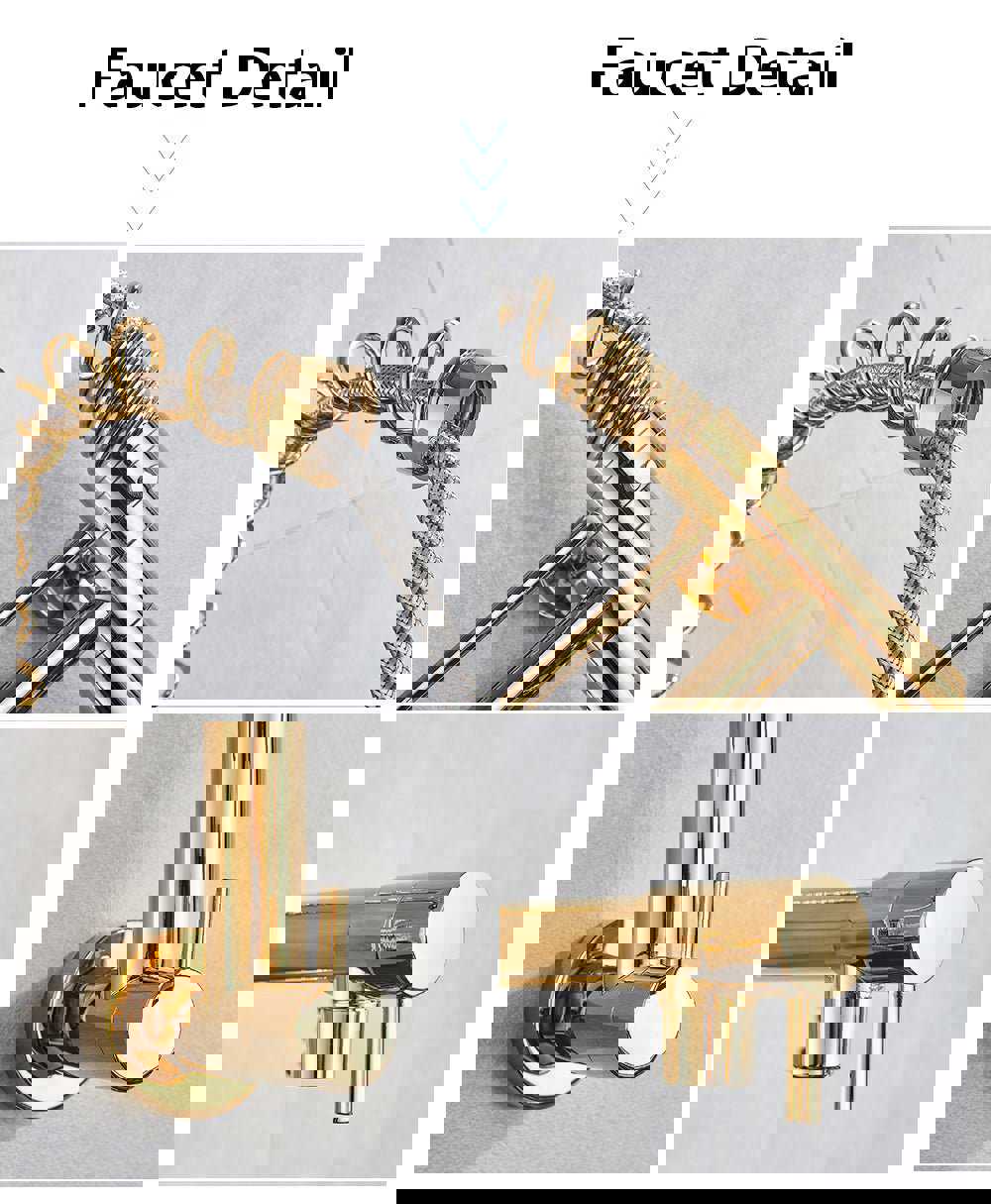 MIRODEMI® Wall Mounted Swivel Side Sprayer Dual Spout Kitchen Tap