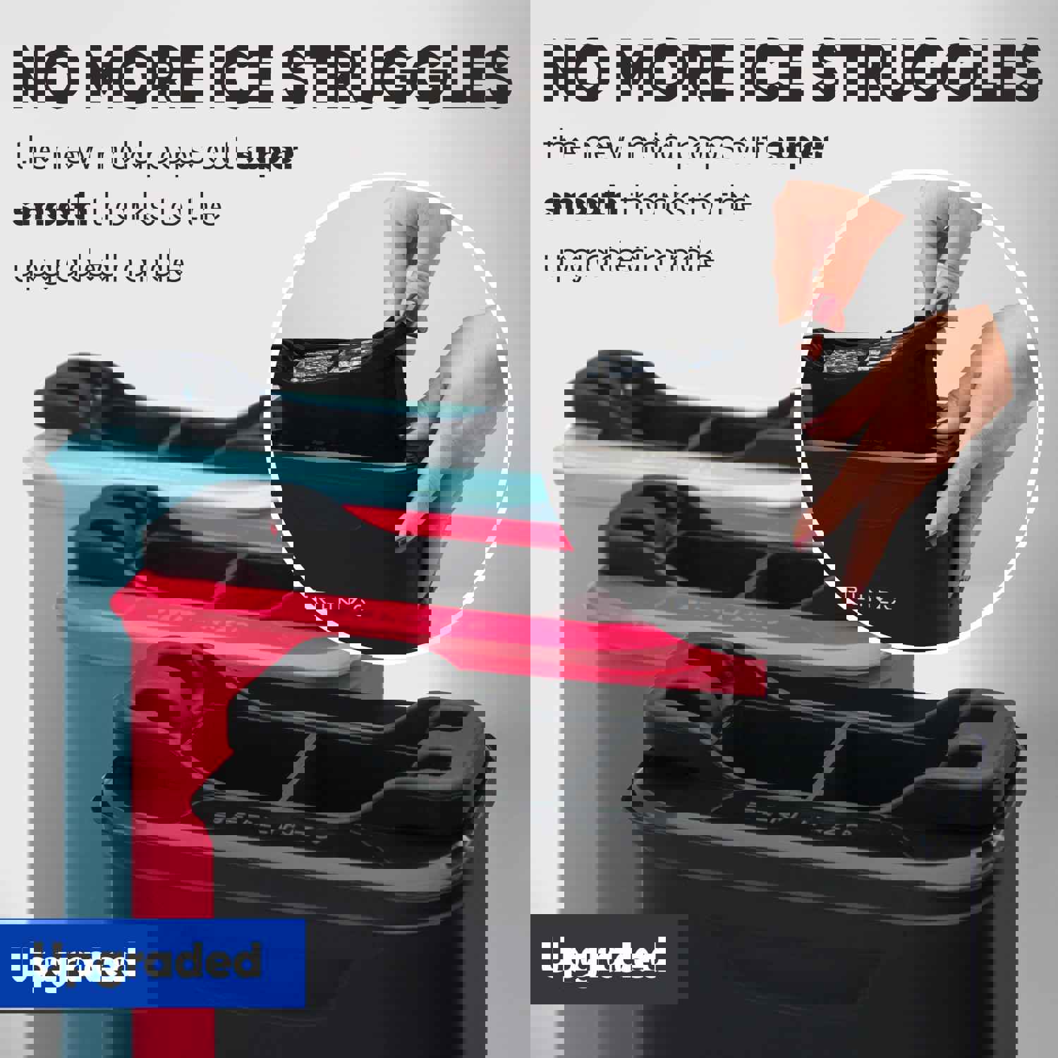 Berlinzo Premium Clear Ice Cube Maker [2024 Upgraded] - 2.1-inch Crystal Clear Ice Balls for Whiskey & Cocktails