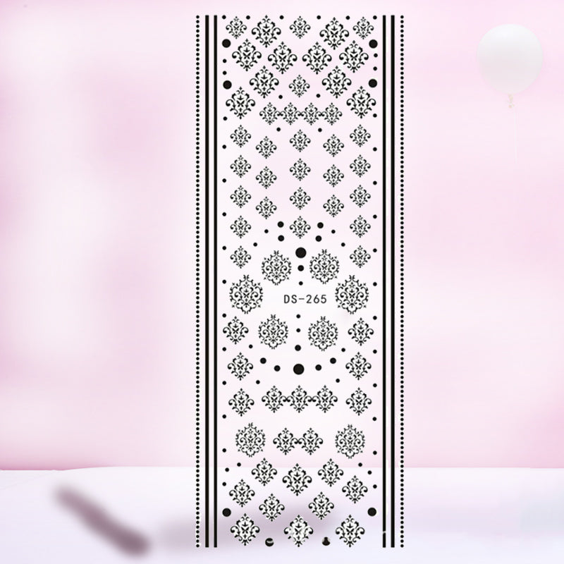 Flowers Butterflies Pattern Decals Water Transfer Nail Art Stickers