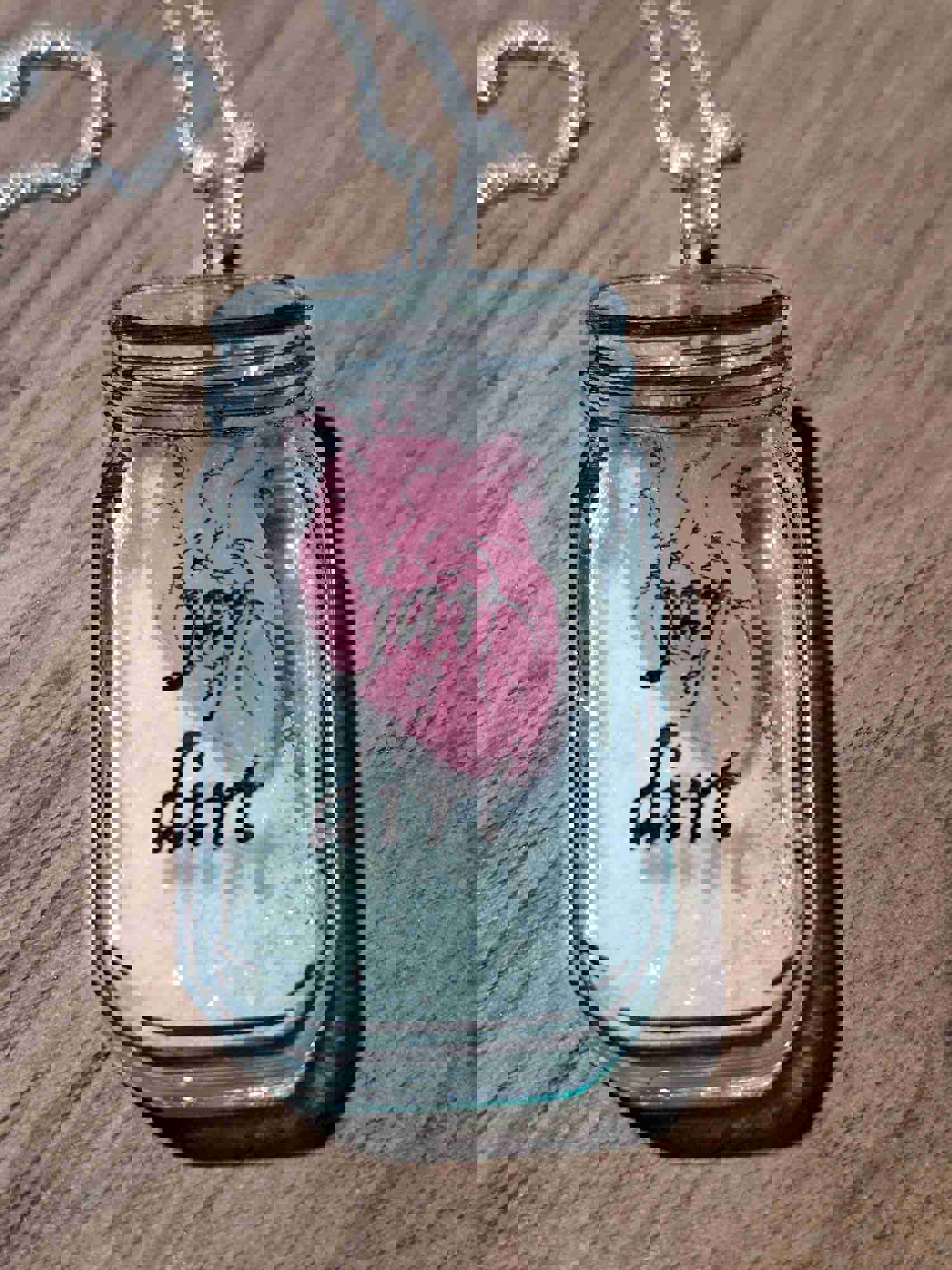 Davy Jones Heart Statement Pendant Necklace with Glowing Pink Heart, Pirate Night Disney-Inspired