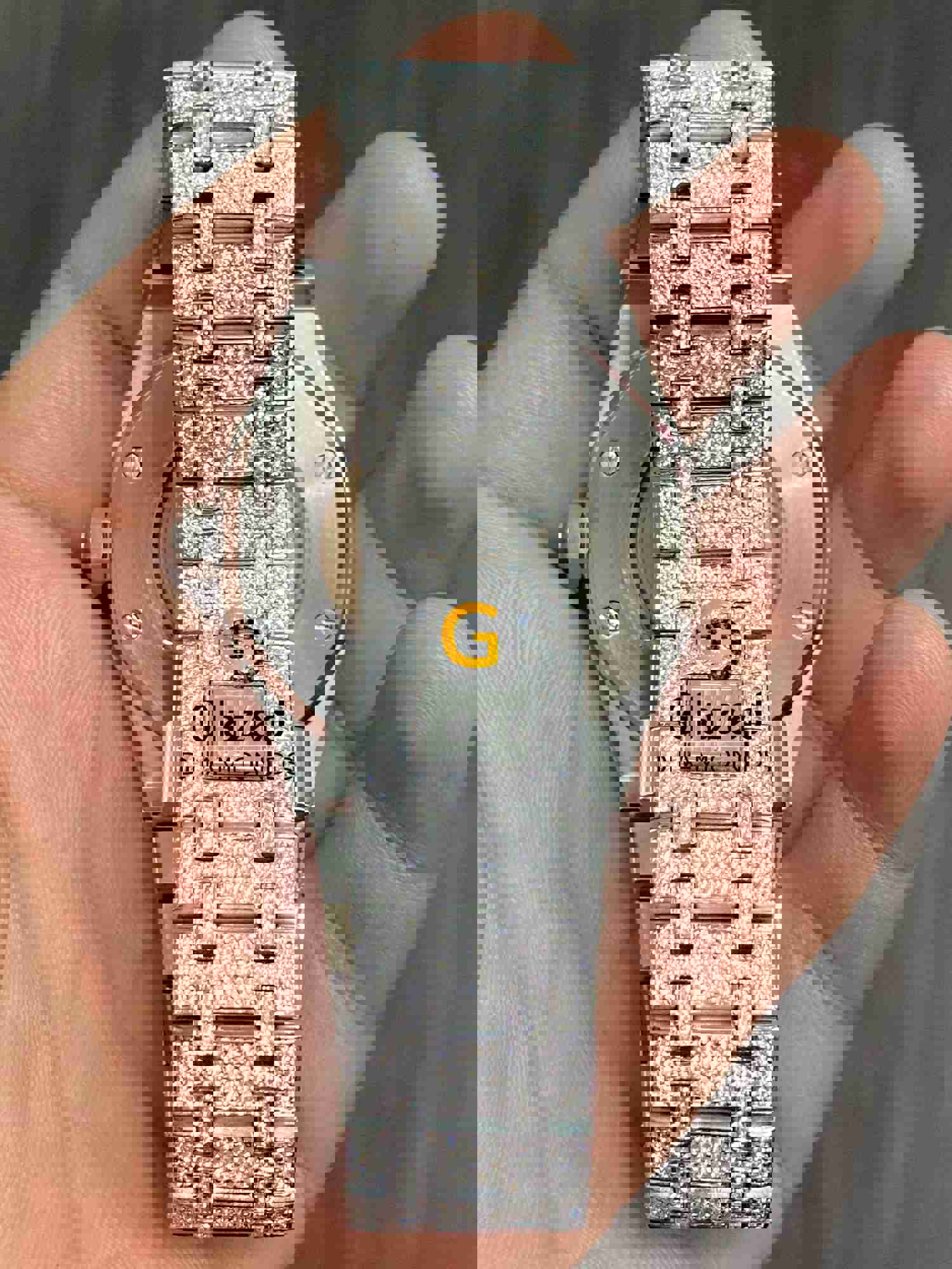 41mm Stainless Steel Hip Hop Moissanite Diamond Watch